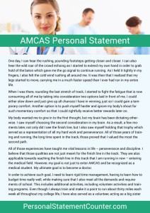 AMCAS Personal Statement