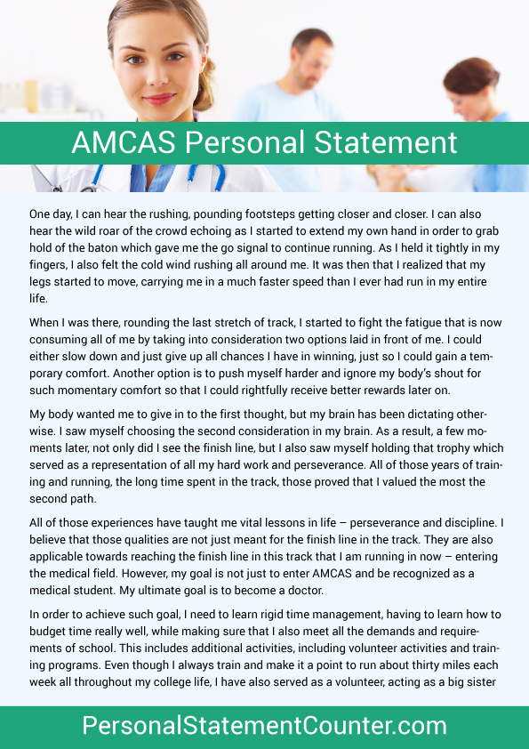 Personal statement for medical school amcas