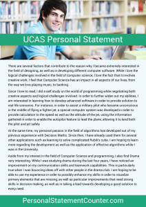 UCAS Personal Statement