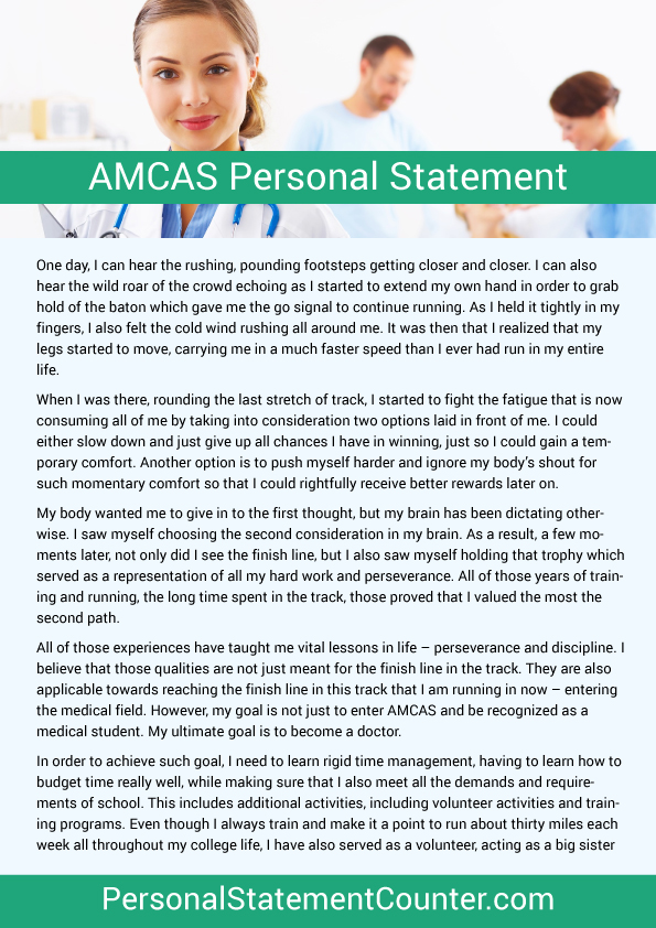 amcas personal comments essay examples